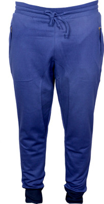 Indistar Solid Men Blue Track Pants