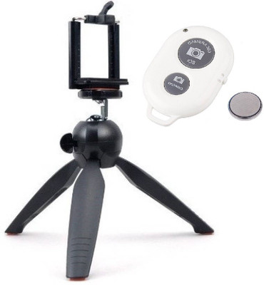 

ReTrack RT-228 PHONE ADJUSTABLE HEAD TELEPHONE CAMERA STAND WITH TRIPOD AND BLUETOOTH SHUTTER Tripod(Black, White, Supports Up to 700 g)