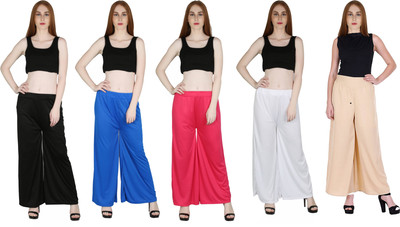 MARAMI Regular Fit Women White, Blue, Black, Pink, Beige Trousers
