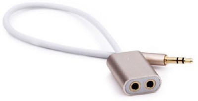 

ReTrack Metal 3.5mm Jack Audio Sharing Cable Support Earphone Function 2 in 1 Copper Cable USB Adapter(Rose Gold)