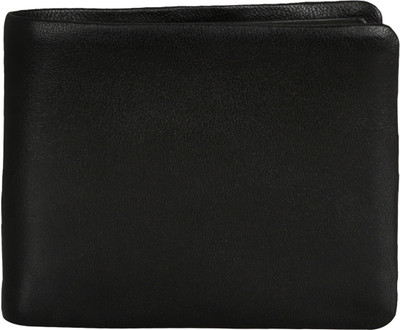 

Tan Luzo Men Black Genuine Leather Wallet(5 Card Slots)