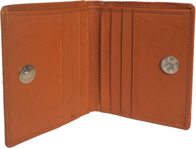 

NUKAICHAU Men Brown Genuine Leather Wallet(6 Card Slots)