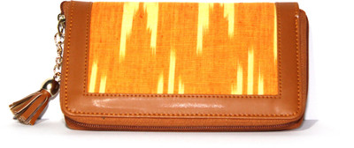 

TUNEROX Girls Orange Canvas Card Holder(6 Card Slots)