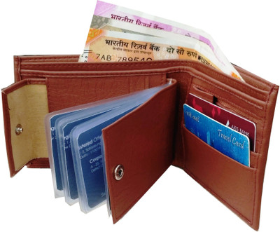 

Wenzest Boys Tan Artificial Leather Wallet(10 Card Slots)