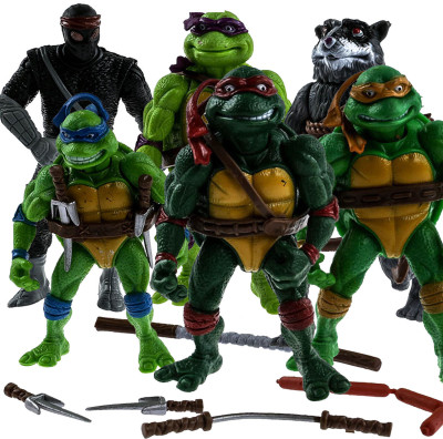 

Toy Mela 6pcs Teenage Mutant Ninja Turtles Action Figures TMNT 12cms Collection Gift Toy Set Cake Topper(Multicolor)