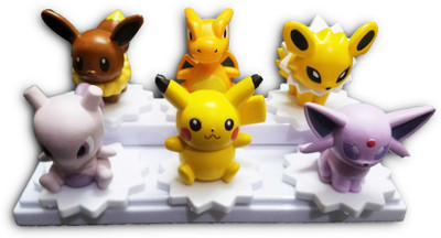 

Toy Mela 6pcs/lot Figure Pikachu Jolteon Mewtwo Eevee Charizard Espeon Model PVC Action Figure Toy 5-8cms(Multicolor)