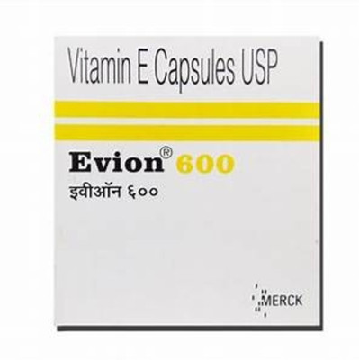 

EVION 600 Evion Vitamin E Pack of 50 Capsules 600mg.. Face Hair Pimple Skin nails care.(50 ml)