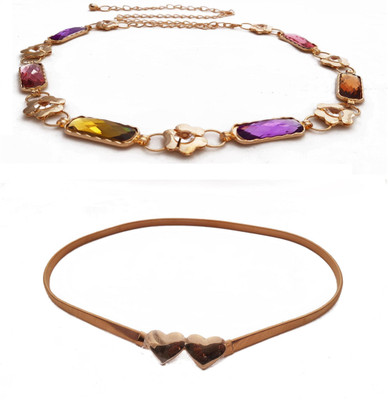 

Vritraz Women Casual, Party Gold Metal Belt