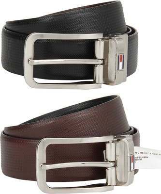 

Tommy Hilfiger Men Formal Black, Brown Genuine Leather Reversible Belt