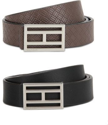 

Tommy Hilfiger Men Casual Multicolor Genuine Leather Reversible Belt, Brown/black