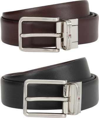 

Tommy Hilfiger Men Formal Black, Brown Genuine Leather Reversible Belt