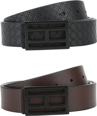 

Tommy Hilfiger Men Casual Black, Brown Genuine Leather Reversible Belt