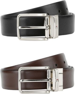 

Tommy Hilfiger Men Formal Black, Brown Genuine Leather Reversible Belt