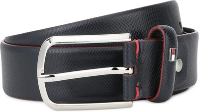 

Tommy Hilfiger Men Casual Red, Blue Genuine Leather Belt, Navy/red