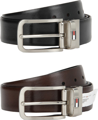 

Tommy Hilfiger Men Formal Black, Brown Genuine Leather Reversible Belt