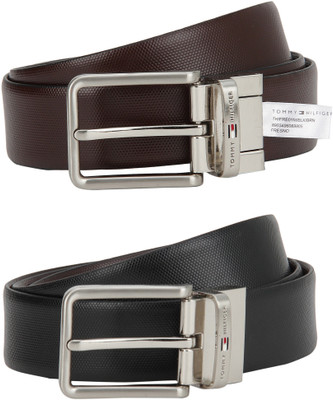 

Tommy Hilfiger Men Formal Black, Brown Genuine Leather Reversible Belt