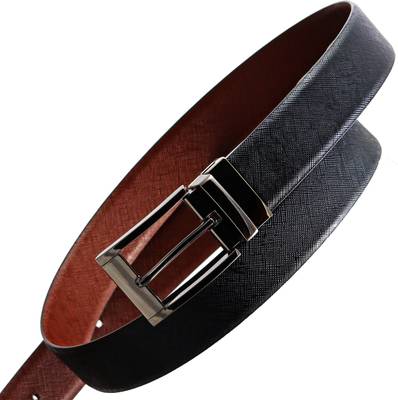 POLLSTAR Men Formal, Casual Brown, Black Genuine Leather Reversible Belt