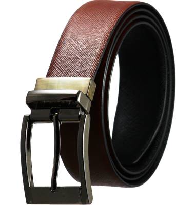 POLLSTAR Men Formal, Casual Brown, Black Genuine Leather Reversible Belt