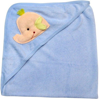 

Offspring Plain  Hooded Baby Blanket(Cotton, Blue
