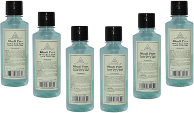 

KHADI PURE GRAMODYOG HERBAL GREEN TEA & MINT BODY WASH(1260 ml, Pack of 6)