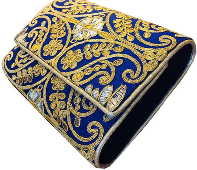 Craftbazaar Party Blue Clutch