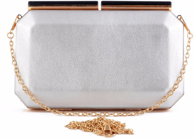Urbantra Party Silver Clutch