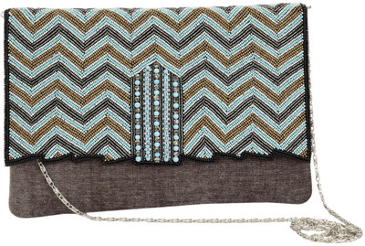 

RICHLYNN Party Brown, Blue Clutch, Blue;brown