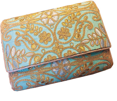 

Craftbazaar Party Green Clutch