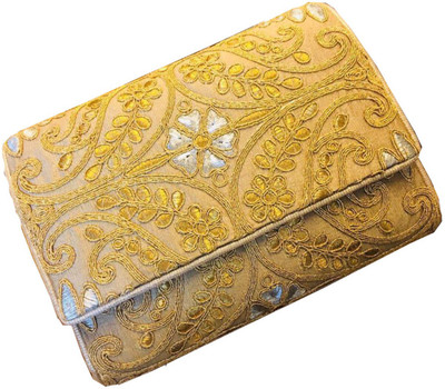 

Craftbazaar Party Gold Clutch