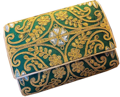 

Craftbazaar Party Green Clutch