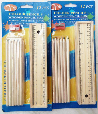 

Confidence Color Pencils Cyllindrical Shaped Color Pencils(Set of 2, Multicolor)