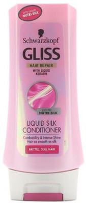 

Schwarzkopf Gliss Hair Repair With Liquid Keratin Liquid Silk Conditioner(200 ml)