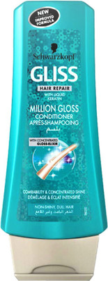 

Schwarzkopf Gliss Hair Repair With Liquid Keratin Million Gloss Conditioner(400 ml)