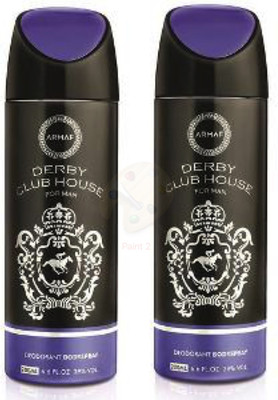 

Armaf DERBY CLUB Body Spray - For Men(200 ml, Pack of 2)