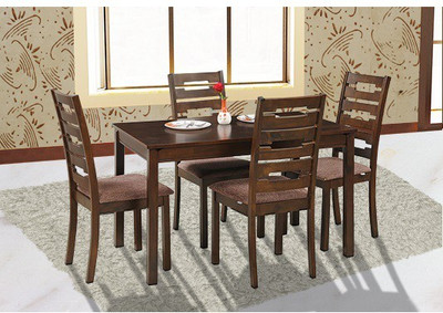 

RoyalOak Rocco Solid Wood 4 Seater Dining Set(Finish Color - Walnut)