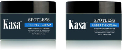 

Kasa Under Eye Cream [ with Almond, Chamomile Tea, Aloevera, Cucumber, Mulethi extracts] for Dark Circles & Puffiness 50 gms(50 g)