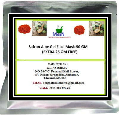 

MGBN Safron Aloe Gel Face Mask-50 GM (EXTRA 25 GM FREE)(50 g)