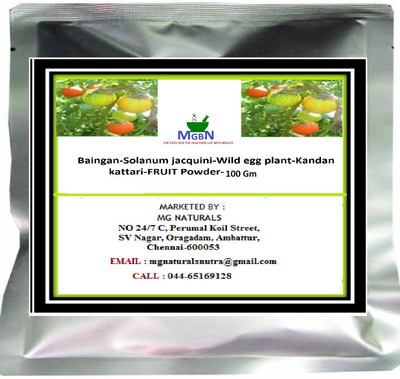 

MGBN Baingan-Solanum jacquini-Wild egg plant-Kandan kattari-FRUIT Powder 100 GM(100 g)