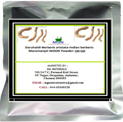 

MGBN Daruhaldi-Berberis aristata-Indian berberis--Maramanjal-WOOD Powder-100 GM(100 g)