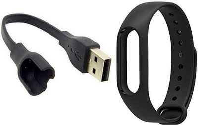 

Something4u Fintess Band Strap with USB Charging Cable Fitness Band Charger For M2 Band and Xiaomi Mi Band 2 Fitness Band(Black, Pack of 1)