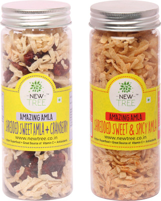 

New Tree Shredded Sweet Amla & Cranberry And Shredded Sweet & Spicy Amla ( W. Combo: 275gm ) Combo(New Tree Shredded Sweet Amla & Cranberry : 150gm - Shredded Sweet & Spicy Amla 125gm)