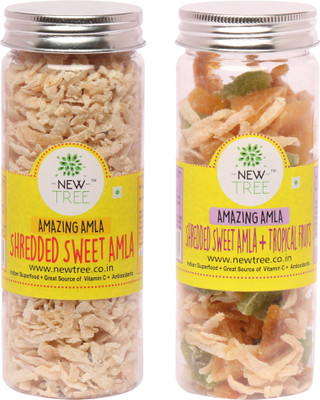 

New Tree Sweet Amla & Tropical Fruits And Shredded Sweet Amla ( W. Combo: 275gm ) Combo(New Tree Sweet Amla & Tropical Fruits : 150gm - New Tree Shredded Sweet Amla : 125gm)