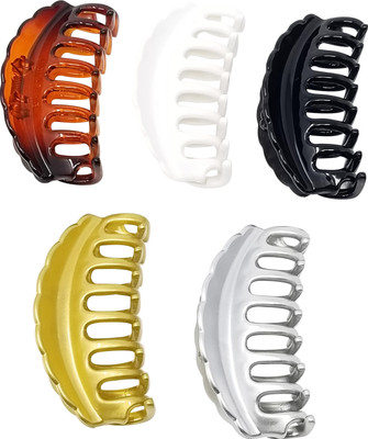 

Evolution Hair Clips, Claw Clips , Butterfly Clips, Med, Curved Dark Romance Colors for Women / Girls, Pack of 5 Hair Claw(Multicolor)