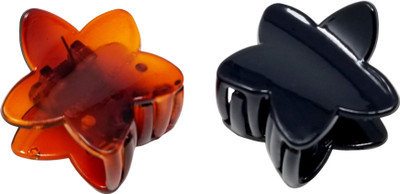 

Evolution Hair Clips, Claw Clips , Butterfly Clips Small, Star Shape Blk, Tort for Women / Girls, Pack of 2 Hair Claw(Multicolor)