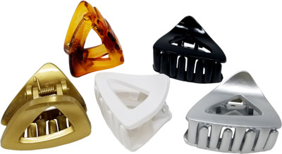 

Evolution Hair Clips, Claw Clips , Butterfly Clips Small,Mini Triangle Dark Romance Colors for Women / Girls, Pack of 5 Hair Clip(Multicolor)