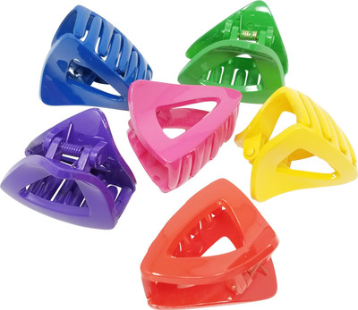 

Evolution Hair Clips, Claw Clips , Butterfly Clips, Med, Triangle Basic Nude Colors for Women / Girls, Pack of 6 Hair Claw(Multicolor)