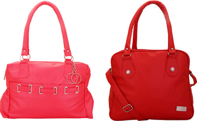 

Lady bar Shoulder Bag(Pink, Red)