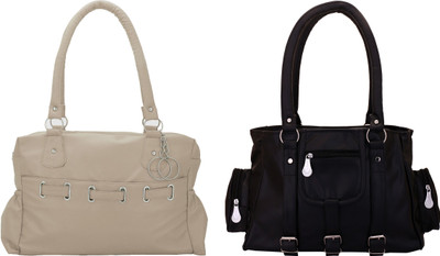

Lady bar Shoulder Bag(Grey, Black), Black;grey