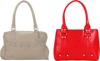 

Lady bar Shoulder Bag(Grey, Red)