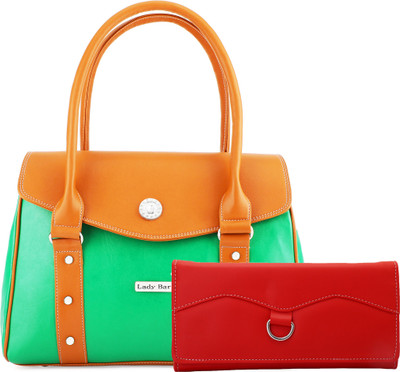 

Lady bar Hand-held Bag(Green, Tan)